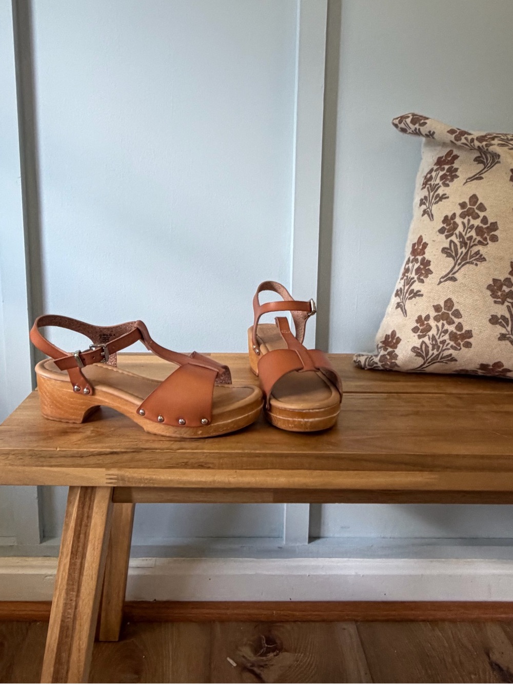 Dolce Vita Tan Leather Clog Sandals